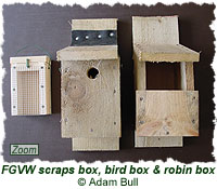 FGVW scraps box, bird box and robin box