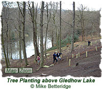 Tree planting activity on the slopes above Gledhow Lake