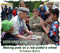 Making pots on a real potters wheel