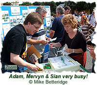 Adam, Mervyn and Sian very busy!