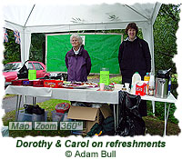 Dorothy and Carol on refreshments