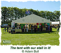 The tent with our stall in it