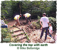 Covering the top with earth