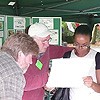 Vistors learning about the woods & local history