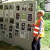 Core Group member Joan by the information boards