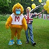 The Meningitis Trust duck at the end of the Toddle Waddle