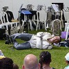 Street entertainer Steve Faulkner