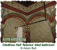Gledhow Hall faience tiled bathroom