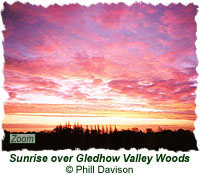 Sunrise over Gledhow Valley Woods