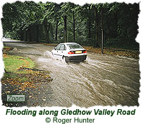 Flooding along Gledhow Valley Road