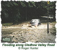 Flooding along Gledhow Valley Road