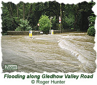 Flooding along Gledhow Valley Road
